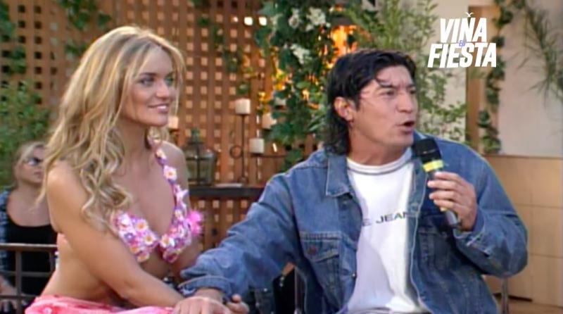 Kenita Larraín junto a Iván Zamorano