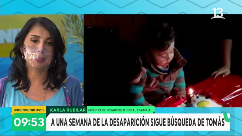 Karla Rubilar envió su apoyo a familia de Tomás