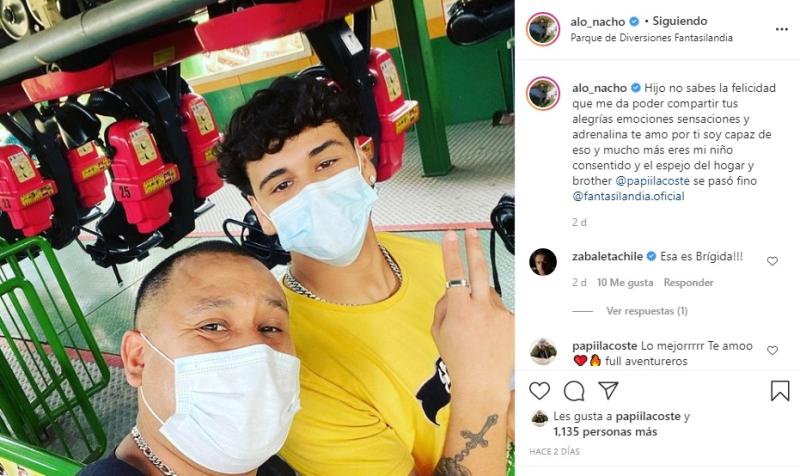 Estiloso y músico: Ignacio Román muestra a su hijo mayor