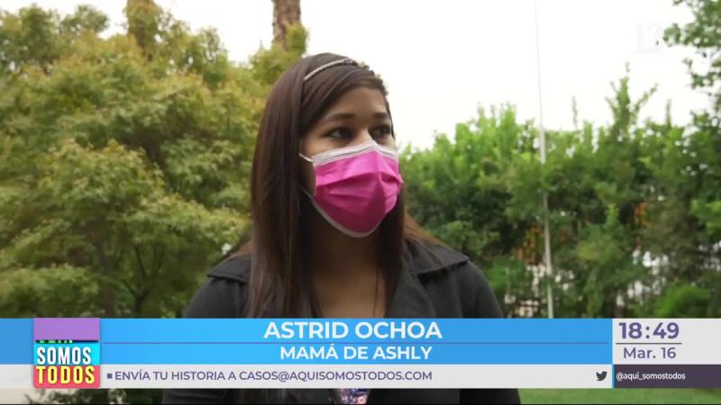 La pequeña Ashly de cuatro años logró vencer al cáncer