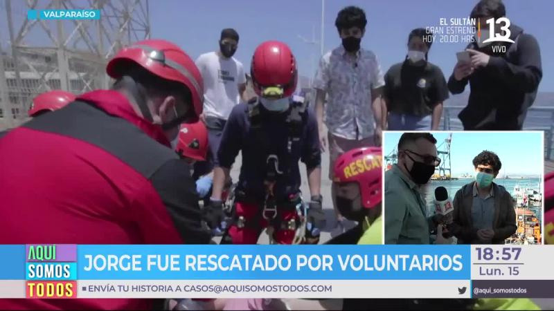 Jorge fue rescatado por el Bote Salvavidas de Valparaíso