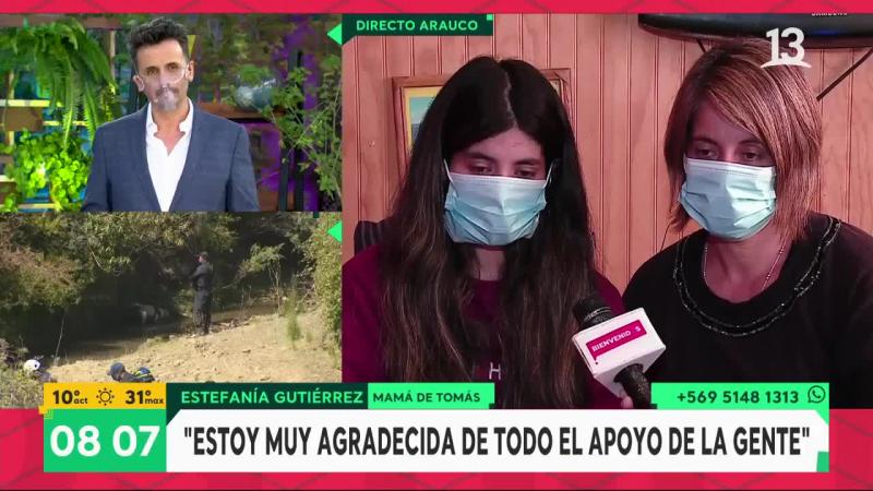 Mamá de Tomás: "La verdad, estoy esperanzada"