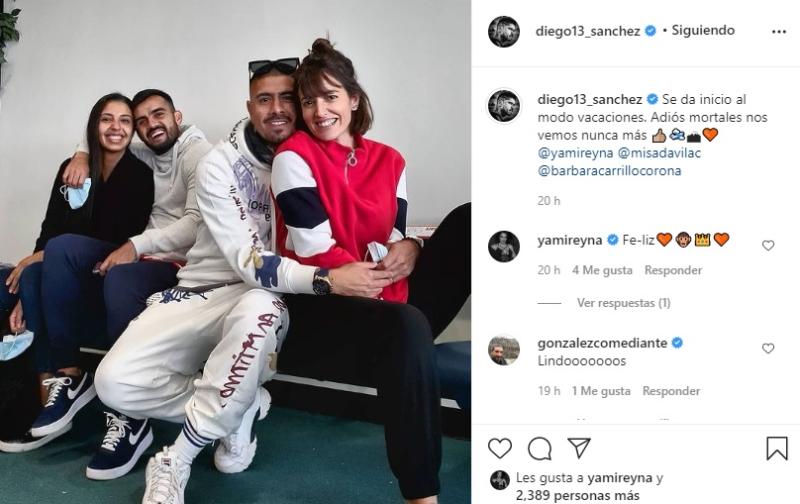 Yamila Reyna y Diego Sánchez disfrutan sus primeras vacaciones juntos