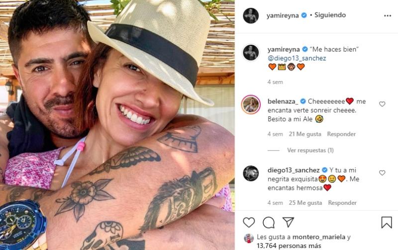 Yamila Reyna y Diego Sánchez disfrutan sus primeras vacaciones juntos