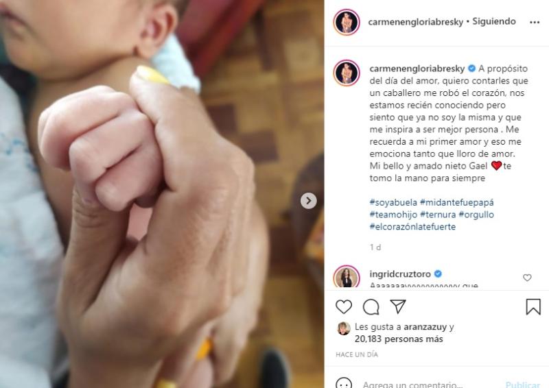 Carmen Gloria Bresky se convirtió en abuela a los 42 años