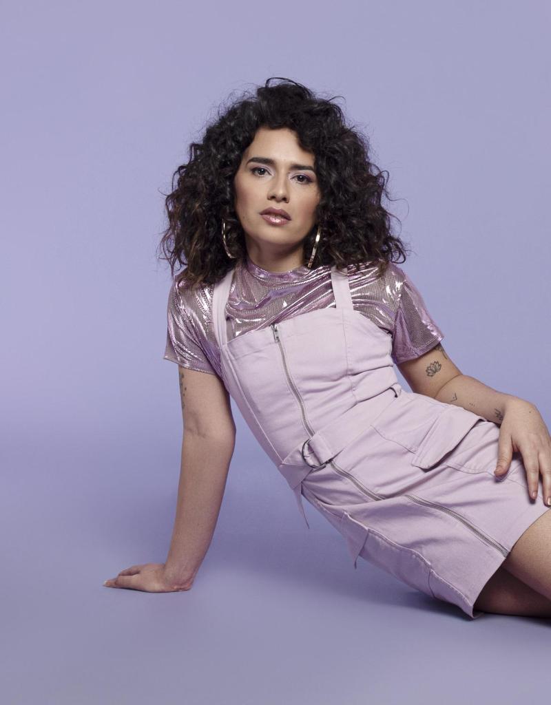 Activista trans Valentinna Rangel en el Día de la Mujer