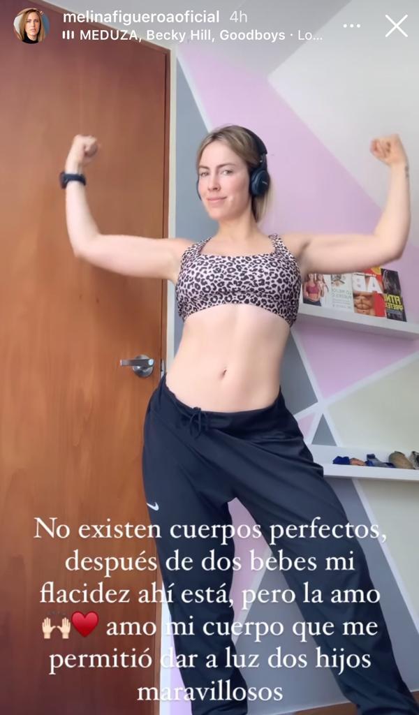 Melina Figueroa muestra su vientre actual luego de tener 2 hijos