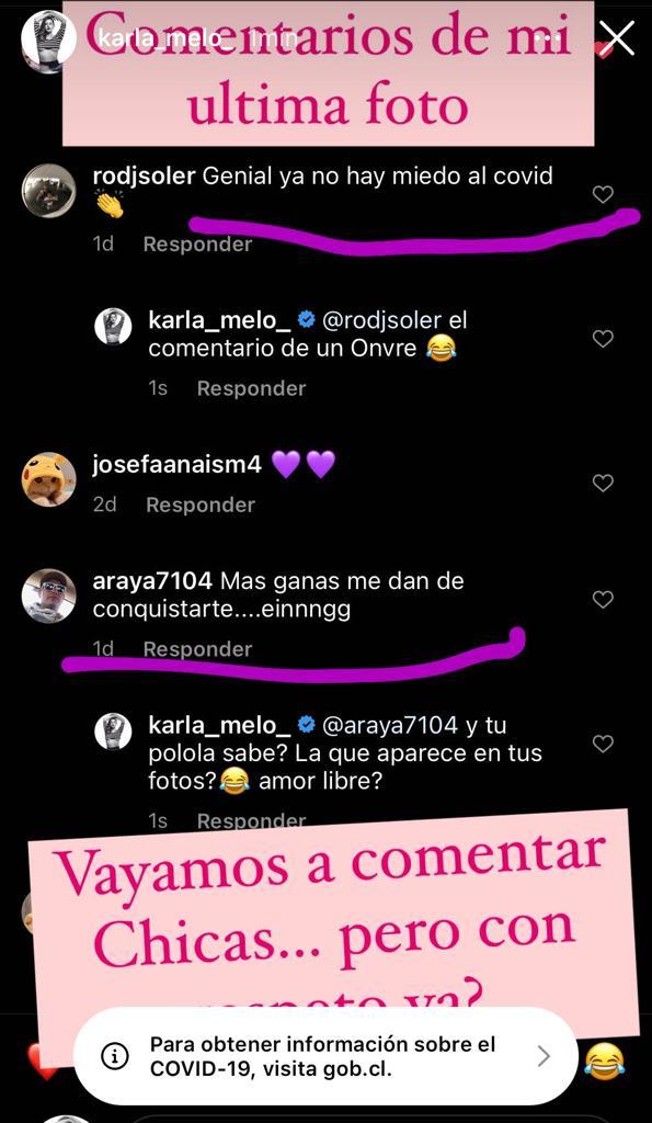 Karla Melo responde a críticas por foto en manifestación del 8M