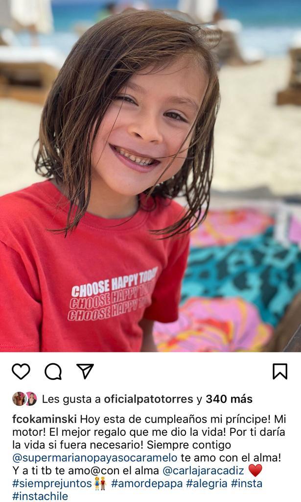 Carla Jara celebra los 7 años de su hijo con festejo futbolero