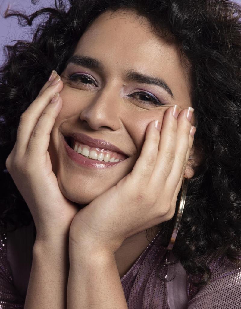 Activista trans Valentinna Rangel en el Día de la Mujer