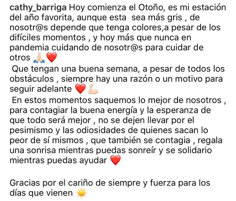 Cathy Barriga le da la bienvenida al otoño y se muestra en bikini