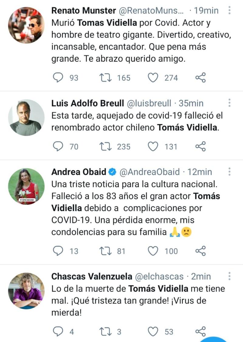 Falleció el actor Tomás Vidiella tras contagiarse de Covid-19