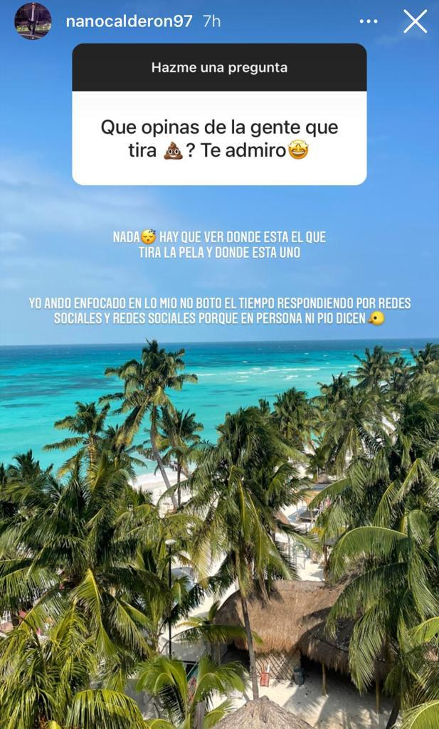 Nano Calderón se refiere a quienes lo critican en redes sociales