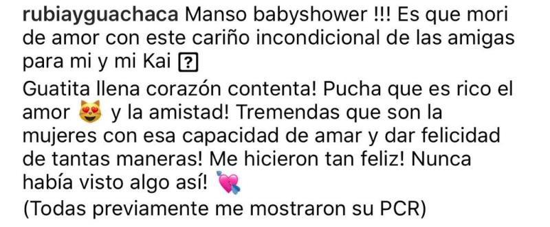 Javiera Acevedo muestra cómo fue el baby shower de su hijo