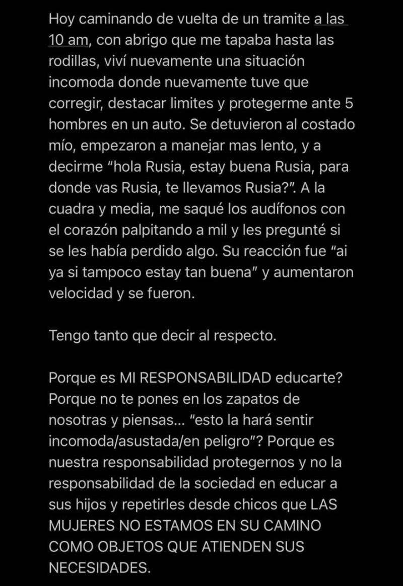 “Me enfurece”: Vesta Lugg fue víctima de acoso callejero