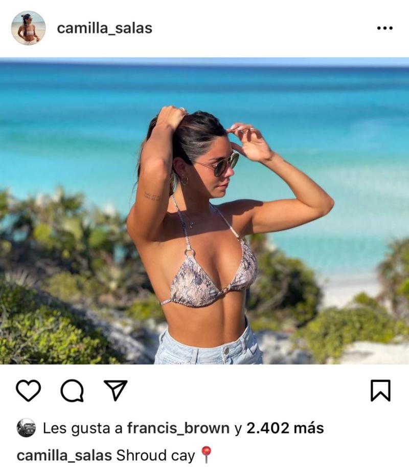 Hija de Marcelo Salas impacta en bikini desde las Bahamas