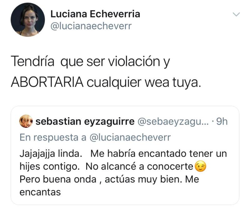 La polémica sin filtro entre Luciana Echeverría y Sebastián Eyzaguirre