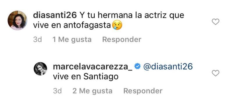 Marcela Vacarezza se refiere al presente de su hermana actriz