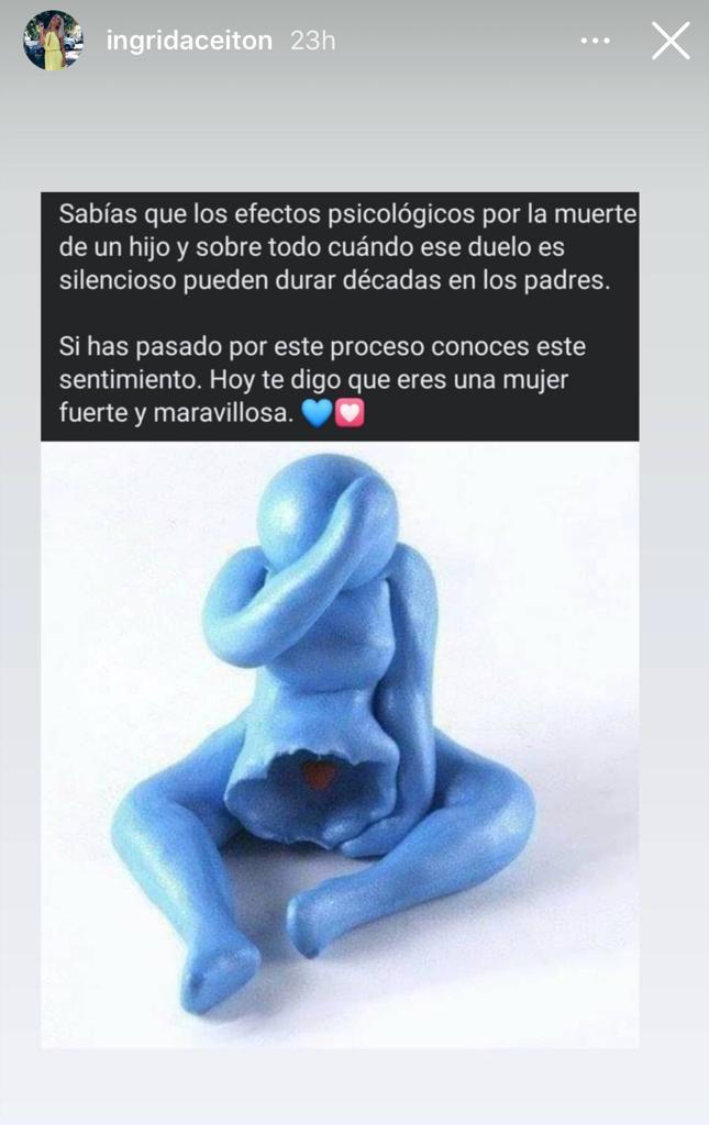 Ingrid Aceitón emociona con reflexión sobre la muerte de un hijo