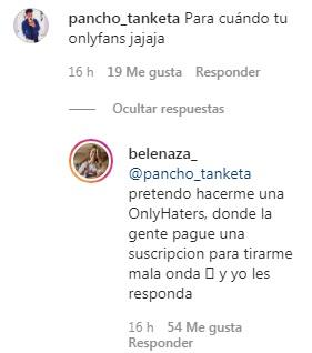 Belén Mora responde a desubicado comentario sobre su cuerpo