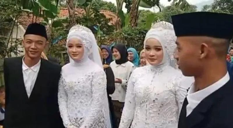 Boda de gemelos y gemelas