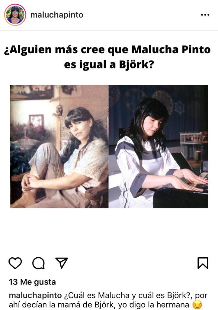 Malucha Pinto juega con supuesto parecido con Björk