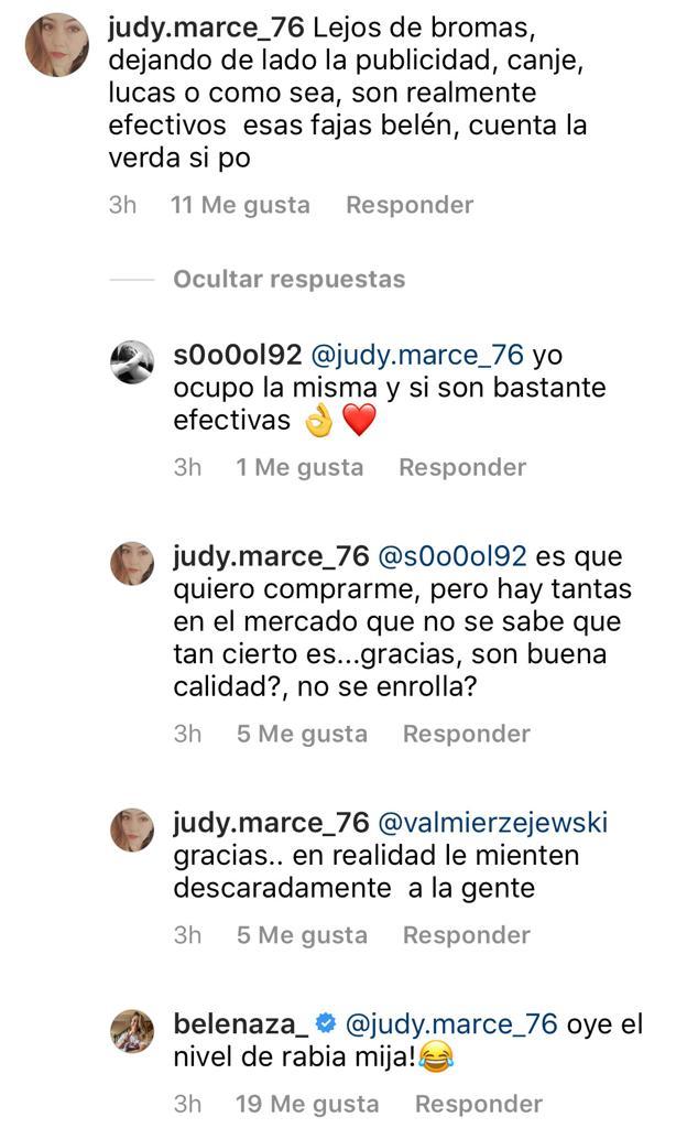 Belén Mora protagoniza discusión con seguidoras por una faja