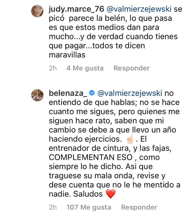 Belén Mora protagoniza discusión con seguidoras por una faja