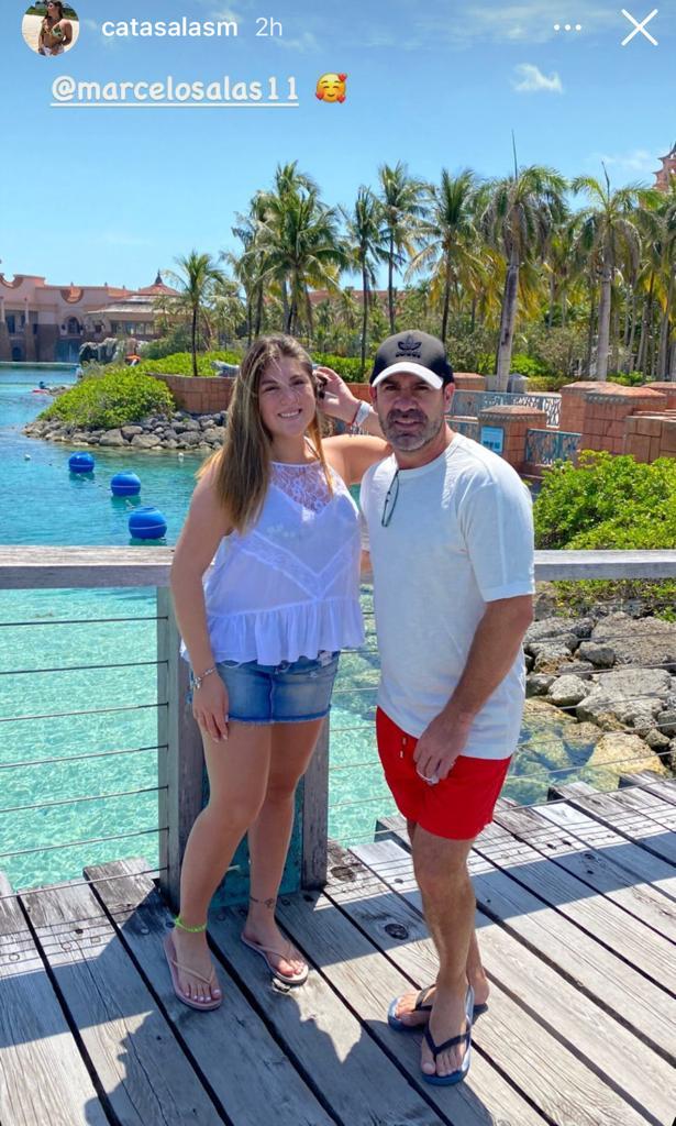 Hija de Marcelo Salas impacta en bikini desde las Bahamas