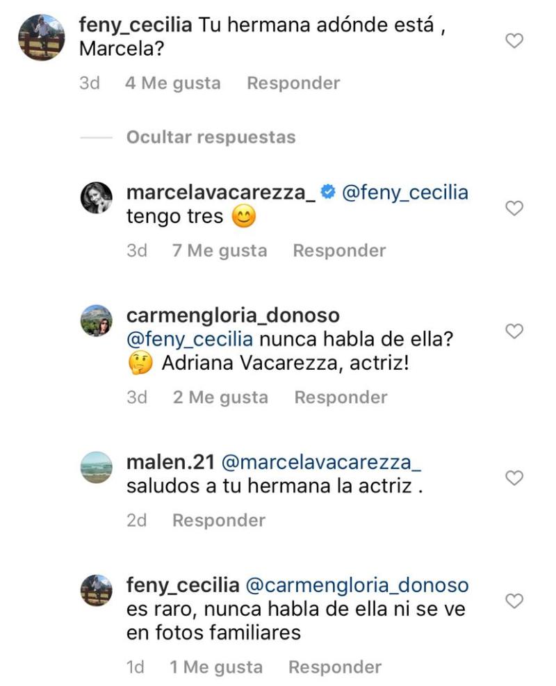Marcela Vacarezza se refiere al presente de su hermana actriz