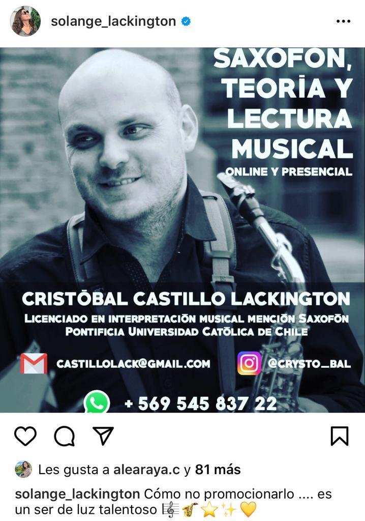 Solange Lackington promociona trabajo de su hijo músico