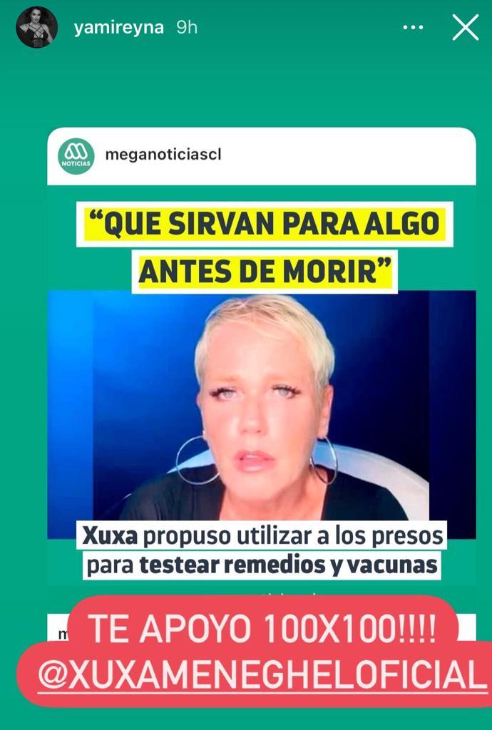 Yamila Reyna apoya idea de Xuxa sobre experimentar con presos