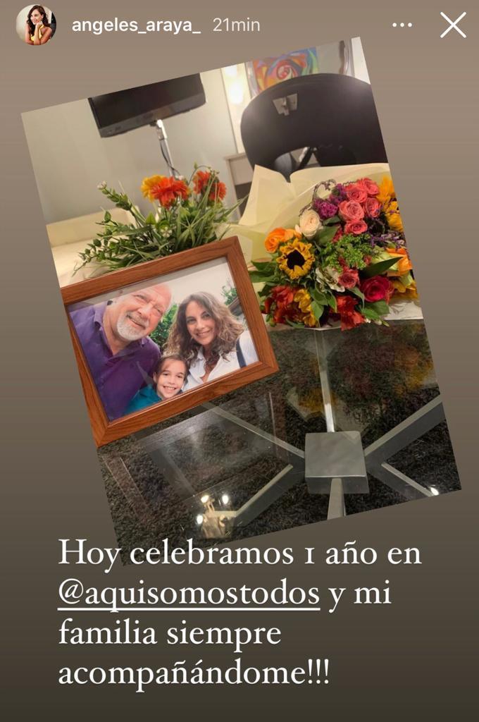 Ángeles Araya celebra aniversario televisivo con íntimo registro