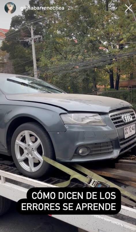 Ex amiga de Luli muestra cómo quedó auto que le prestó