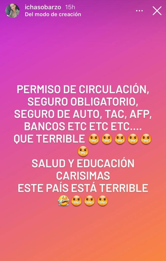 Icha de “Rojo” se desahoga por dura situación en Chile
