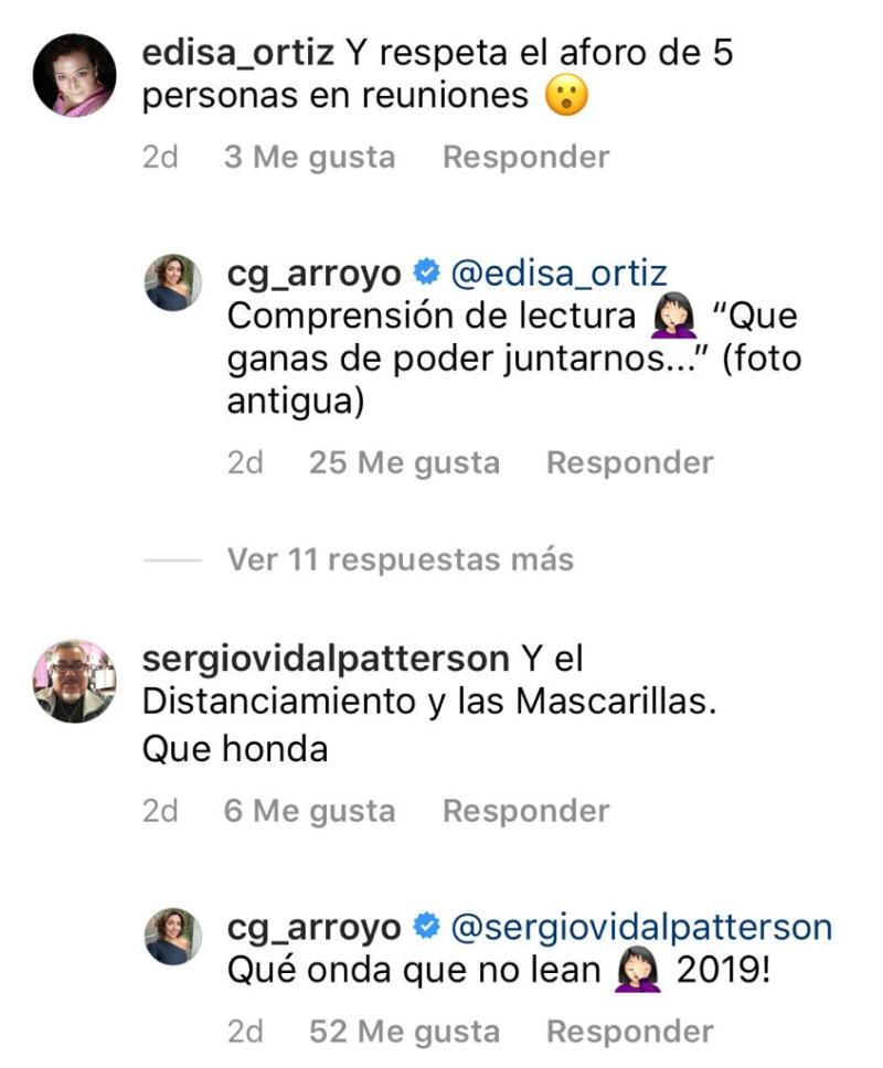 Carmen Gloria Arroyo genera confusión por selfie con su equipo