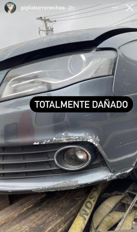 Ex amiga de Luli muestra cómo quedó auto que le prestó