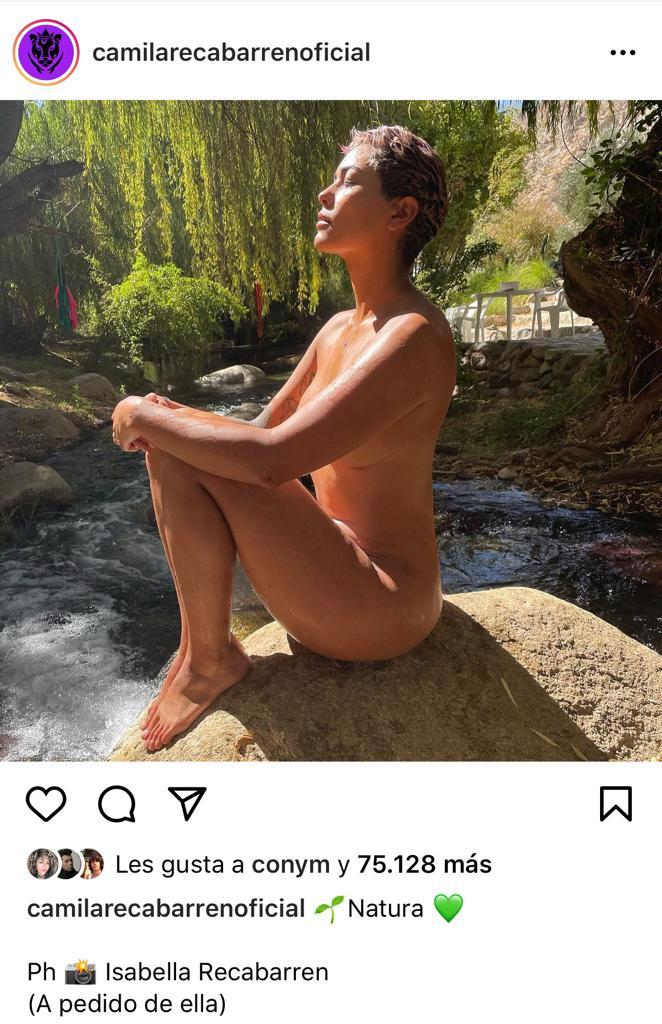 Camila Recabarren es elogiada por desnudo fotografiado por su hija