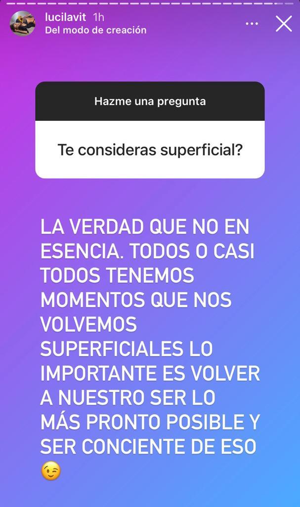 “¿Te consideras superficial?”: Lucila Vit reacciona a curiosa pregunta