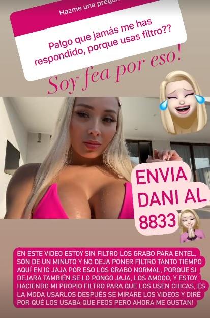 Daniella Chávez enseña su rostro al natural y sin filtros