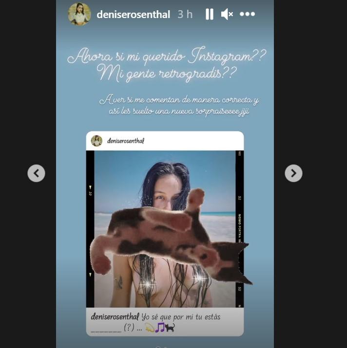 Historia de Instagram de Denise Rosenthal