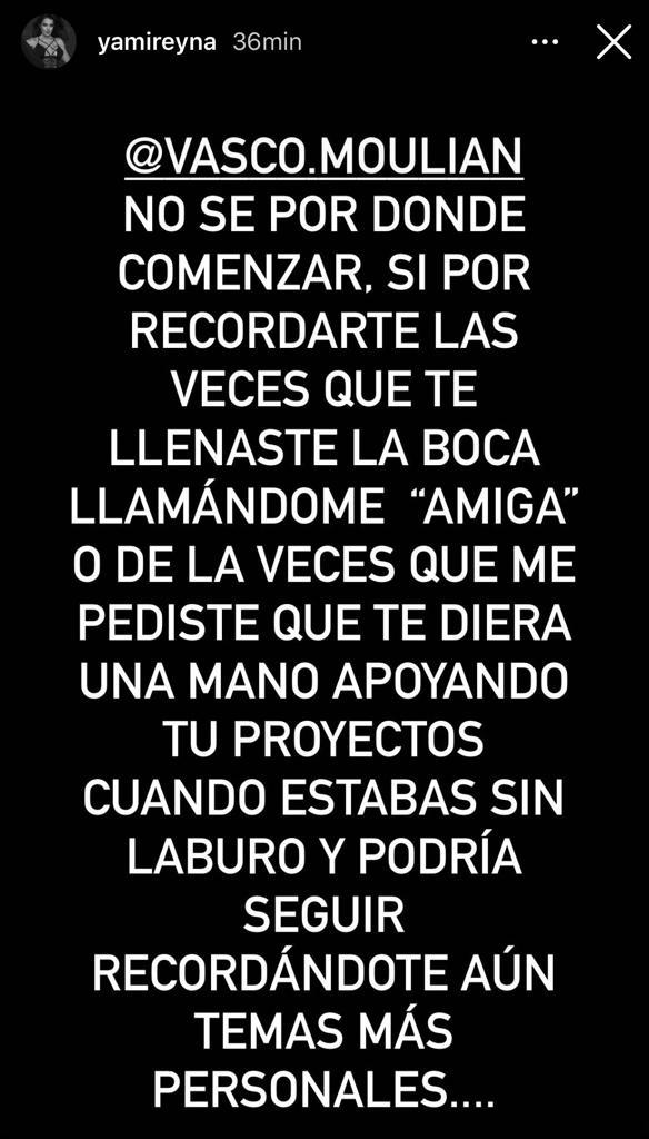 Yamila Reyna estalla con Vasco Moulian por criticar su matrimonio