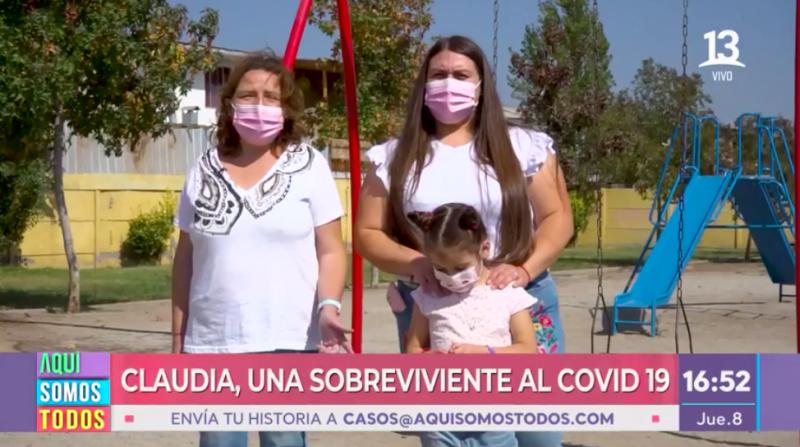 Claudia y su familia Covid