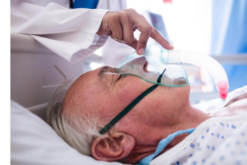 Hombre hospitalizado