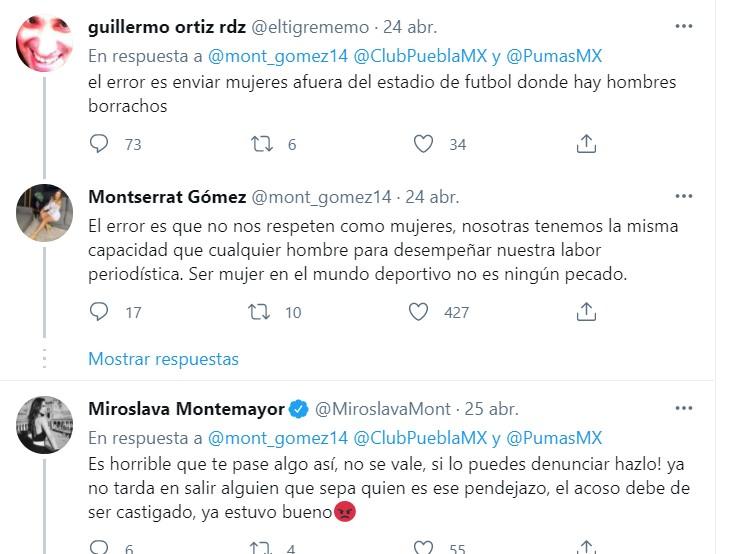 Comentario a Tuit de Montserrat Gómez