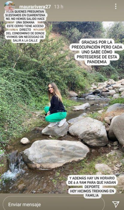 Maura Rivera enfrenta críticas por hacer trekking en cuarentena