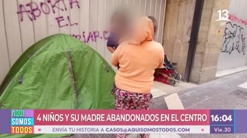 Duro testimonio de una mujer que vive en la calle junto a sus 4 hijos