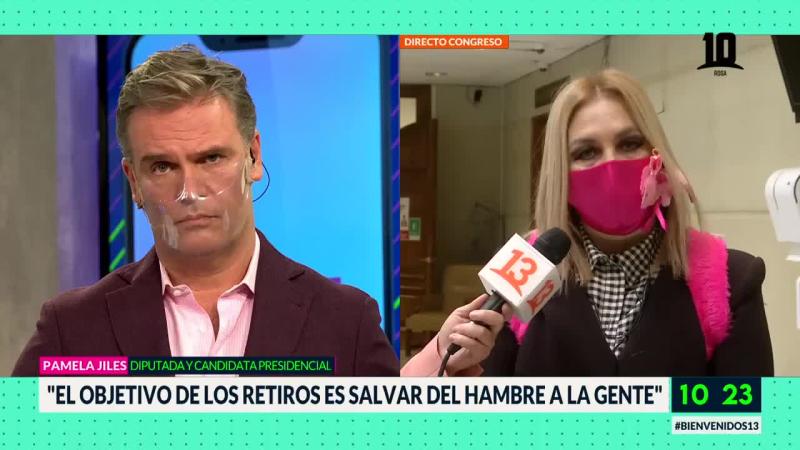 Pamela Jiles en Bienvenidos