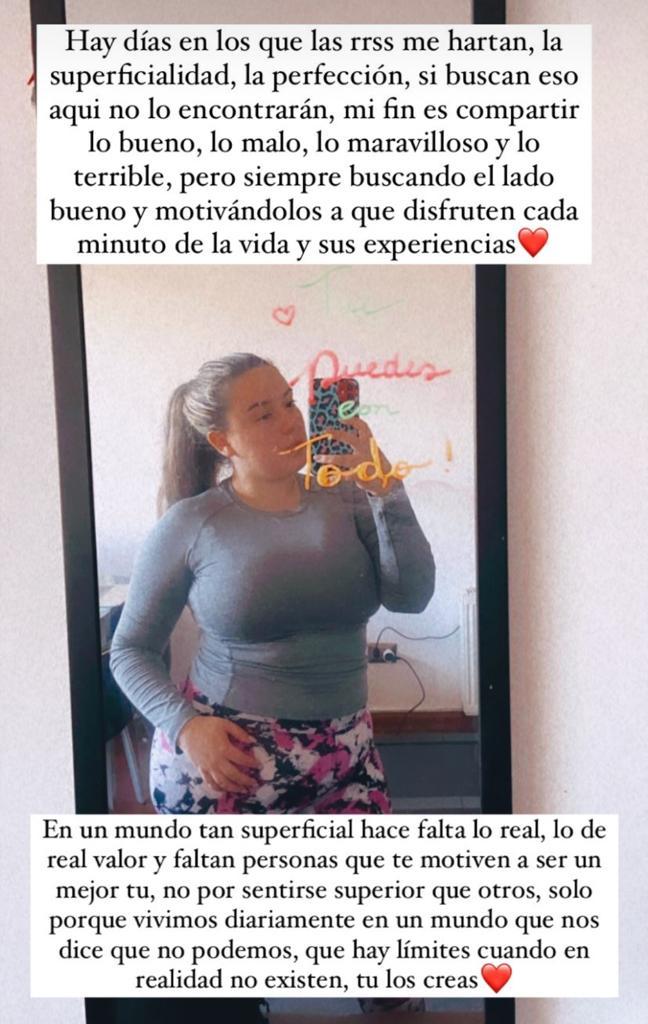 Christell enseña su “pancita” para reflexionar sobre el amor propio