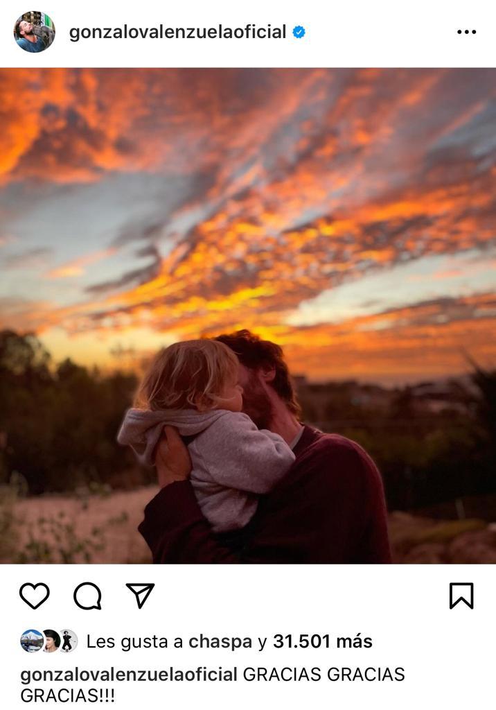 Gonzalo Valenzuela se muestra con su hija tras quiebre